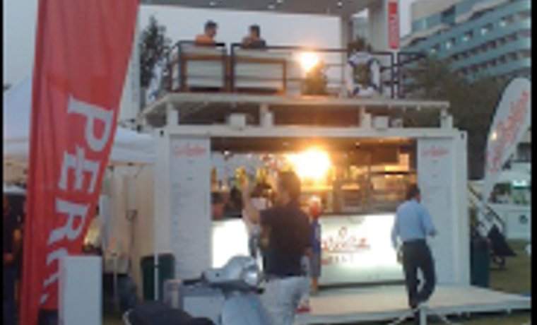 <b>Dubai International Boat Show</b> — Mina Seyahi, 2013–14. 360° hospitality park.